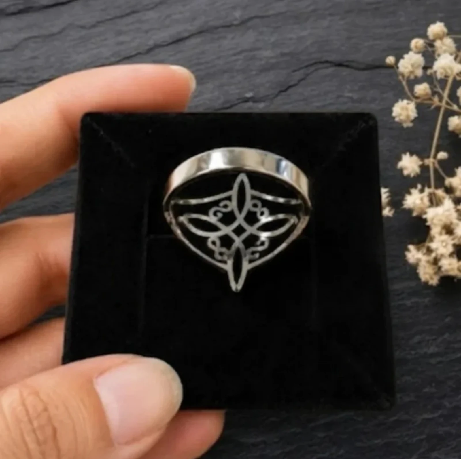 Anillo de acero nudo de bruja – photo 2